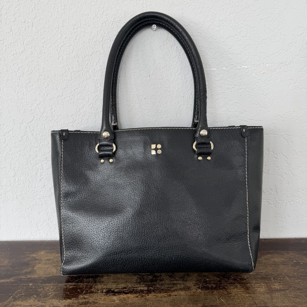 Vintage Kate Spade Quinn Chic Black‎ Leather Handbag Purse